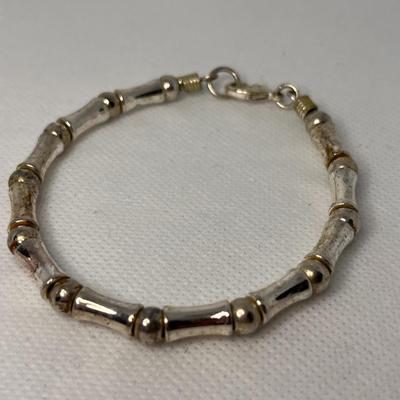 SILVER TONE SEGMENT BRACELET