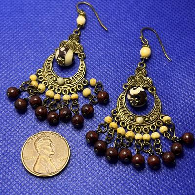 â€œGRAZIANOâ€ DANGLE BEADED EARRINGS