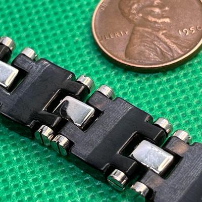 HIGH QUALITY STAINLESS BLACK GLASS BRACELET