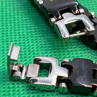 HIGH QUALITY STAINLESS BLACK GLASS BRACELET