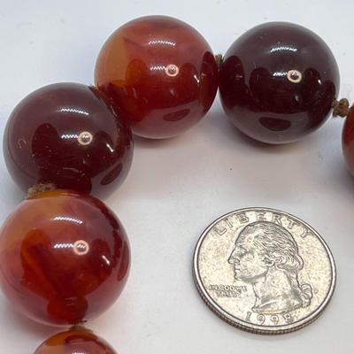 â€œKENNETH LANEâ€ LARGE AMBER BEADS NECKLACE