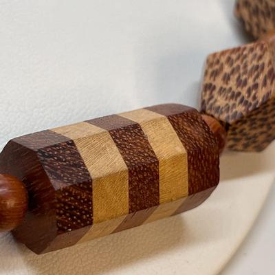 EXOTIC WOODS ARTISAN NECKLACE