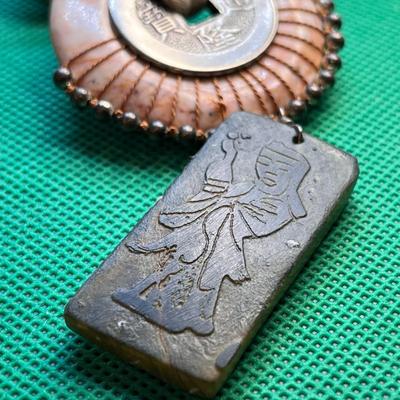 ASIAN STYLE GODDESS NECKLACE STONE, JADE, SLATE