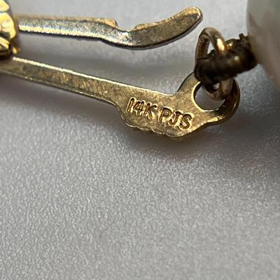 EXCELLENT REAL NATURAL PEARL BRACELET 14k CLASP