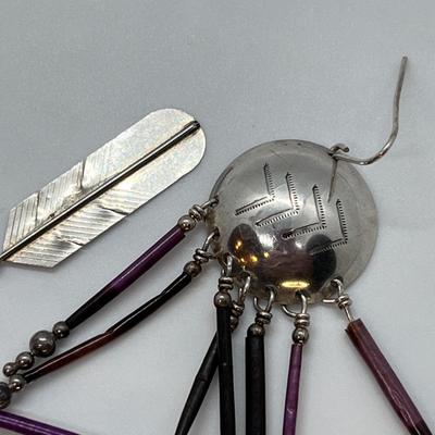 ARTISAN SIGNED SOUTHWEST STYLE EARRINGS