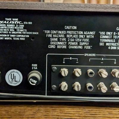 Realistic LAP-390 Direct Drive Turntable and Realistic STA-800 Receiver