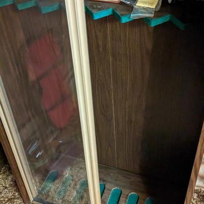 Glass Front Gun Cabinet w/ Extras