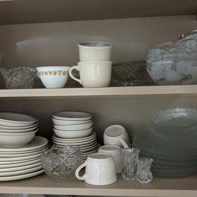 Contents of Upper Kitchen Cabinets