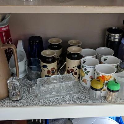 Contents of Upper Kitchen Cabinets