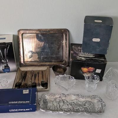 Lead Crystal and Silverplate Service 