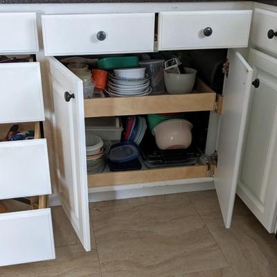 Contents of Lower N Kitchen Cabinets