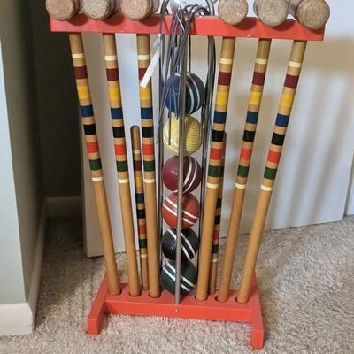 Wood Croquet Set