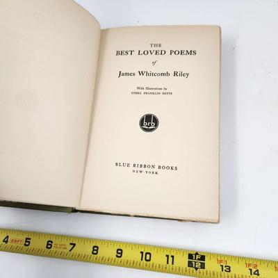 1920 THE BEST LOVED POEMS OF JAMES WHITCOMB RILEY HARDBACK