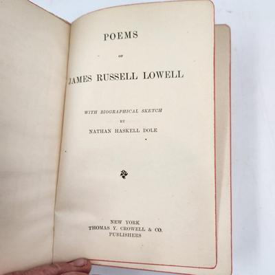 1898 POEMS OF JAMES RUSSELL LOWELL -  BIO SKETCH by NATHAN HASKELL DOLE