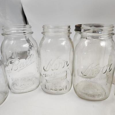 MULTI SIZE & YEARS CLEAR KERR & BALL CANNING JARS