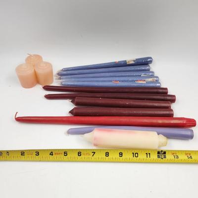 15 UNUSED CANDLES TAPER CANDLES & MORE