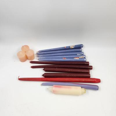 15 UNUSED CANDLES TAPER CANDLES & MORE