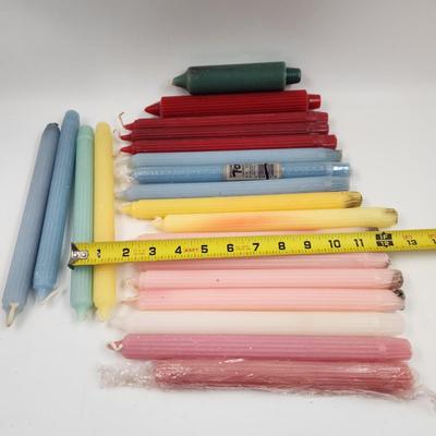 21 VINTAGE RIBBED TAPERED CANDLE BUNDLE