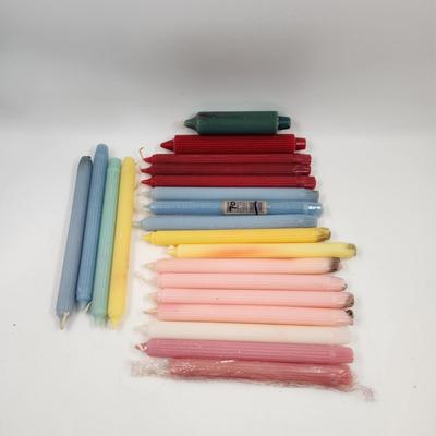 21 VINTAGE RIBBED TAPERED CANDLE BUNDLE