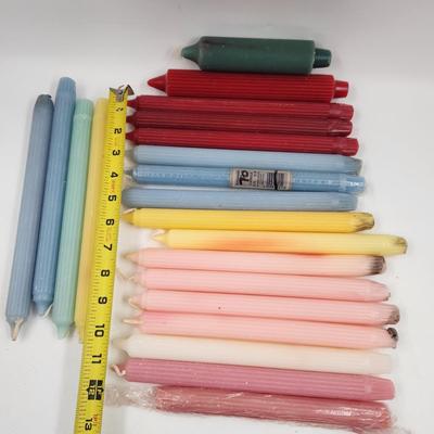 21 VINTAGE RIBBED TAPERED CANDLE BUNDLE