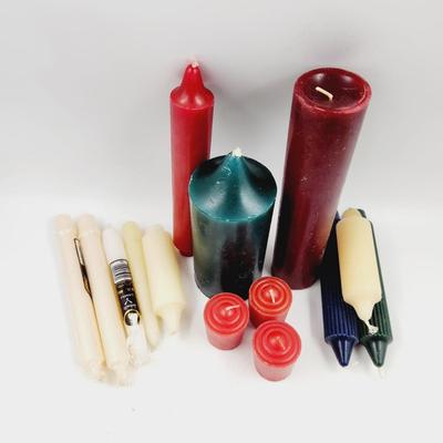 14 MULTI-COLORED UNUSED CANDLE BUNDLE