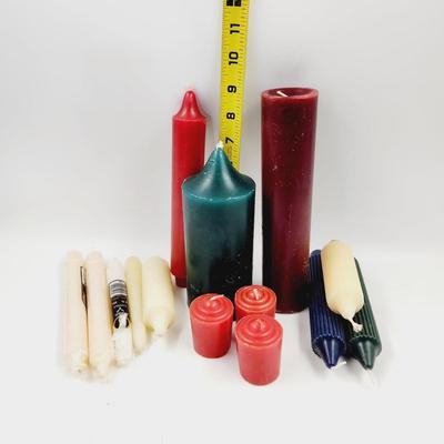 14 MULTI-COLORED UNUSED CANDLE BUNDLE