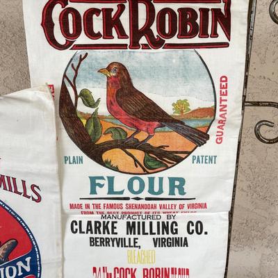 LOT 161 Vintage Unused Printed Flour Sacks 25lbs Berryville Mills, VA 3pcs