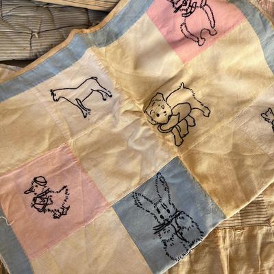 LOT 167 Antique Quilts for Dolls & Babies + Pillow Ticking
