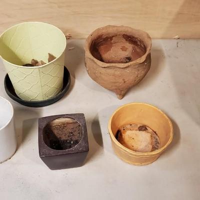 Assortment of  small pots