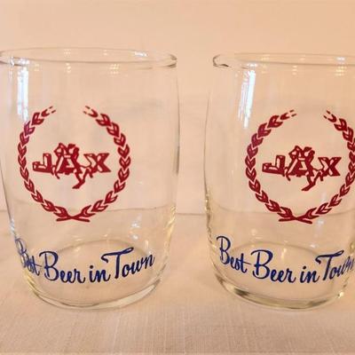 Lot #139  Lot of 5 Vintage JAX BEER bar glasses - great condition
