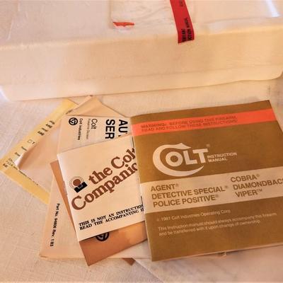Lot #140 COLT #D38 Grips in Box w/manual - NO GUN