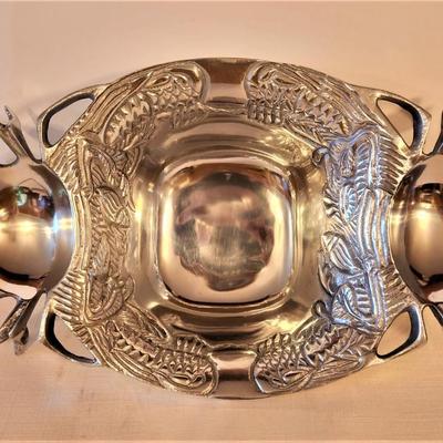 Lot #141  New Pewter Seafood-Themed Serving Dish