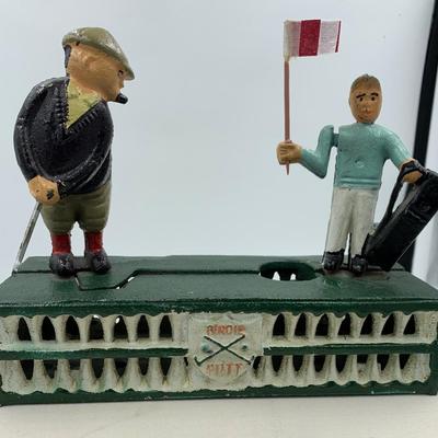 Cast iron golf bank
