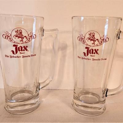 Lot #158  Pair of Vintage JAX BEER mugs