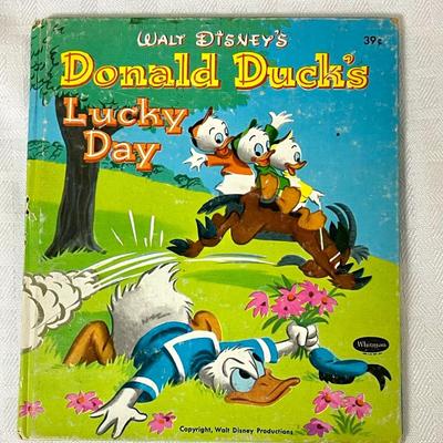 Vintage Walt Disney's Donald Duck's Lucky Day Children's Book