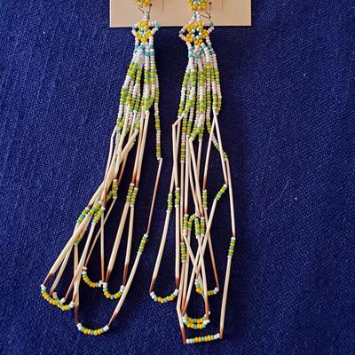 Porcupine Quill Native American Earrings