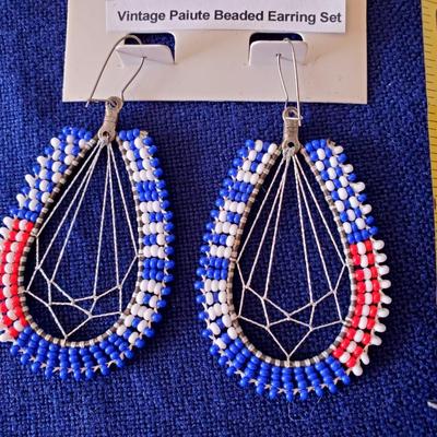 Vintage Paiute Beaded Earrings