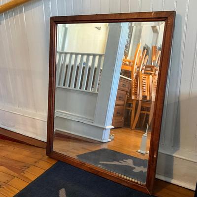 200 Mahogany Framed Beveled Mirror