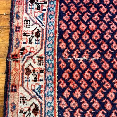 205 Vintage Botemir Oriental Wool Runner 42