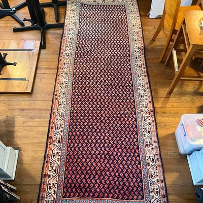 205 Vintage Botemir Oriental Wool Runner 42" x 9'9"