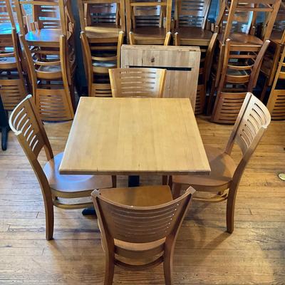 206 G & A Commercial Table and Four Chair Set