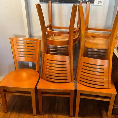 215 Set of FIVE G & A Commercial Wooden Porter Chairs