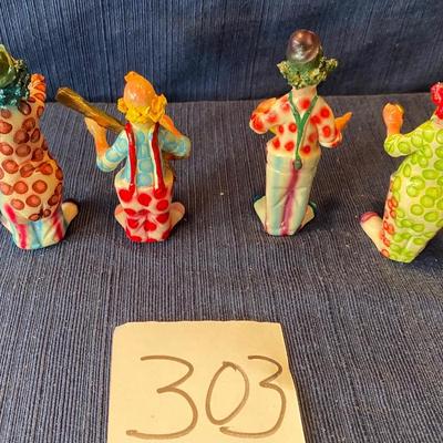 4 Vintage 4.5â€ Clowns