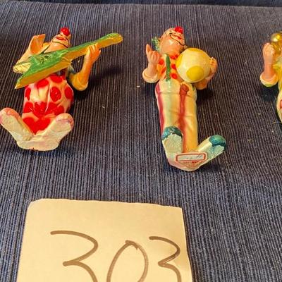 4 Vintage 4.5â€ Clowns
