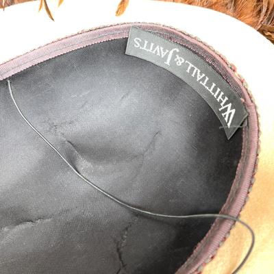 LOT 177 Contemporary Feather Hat by Whittal & Javits + Vintage Alligator Purse