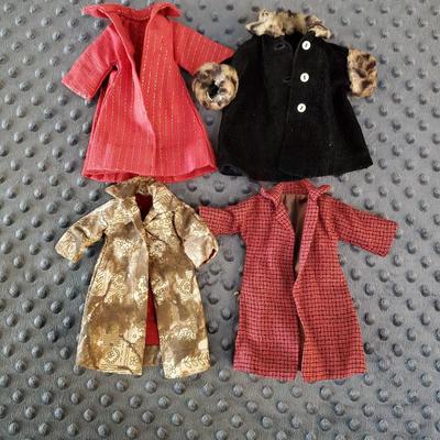 Lot of Vintage Handmade Fashion Doll Coats