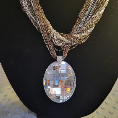 Bronze Metallic Large Medallion Necklace Set