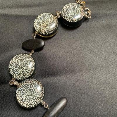 36â€ Chicos Black Lucite Necklace with extender