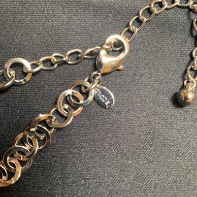 36â€ Chicos Black Lucite Necklace with extender