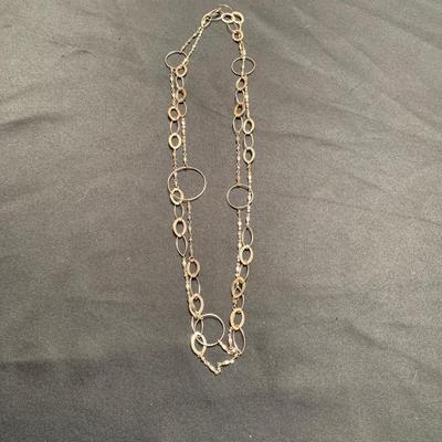 52â€ Silver Necklace